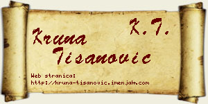 Kruna Tišanović vizit kartica